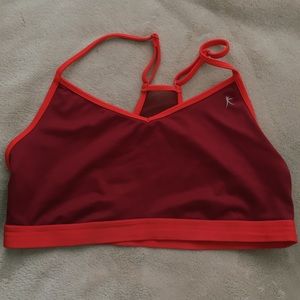 RED SPORTS BRA